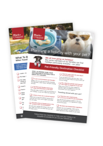 Pet Holiday Checklist Main Image - Mark and Chappell